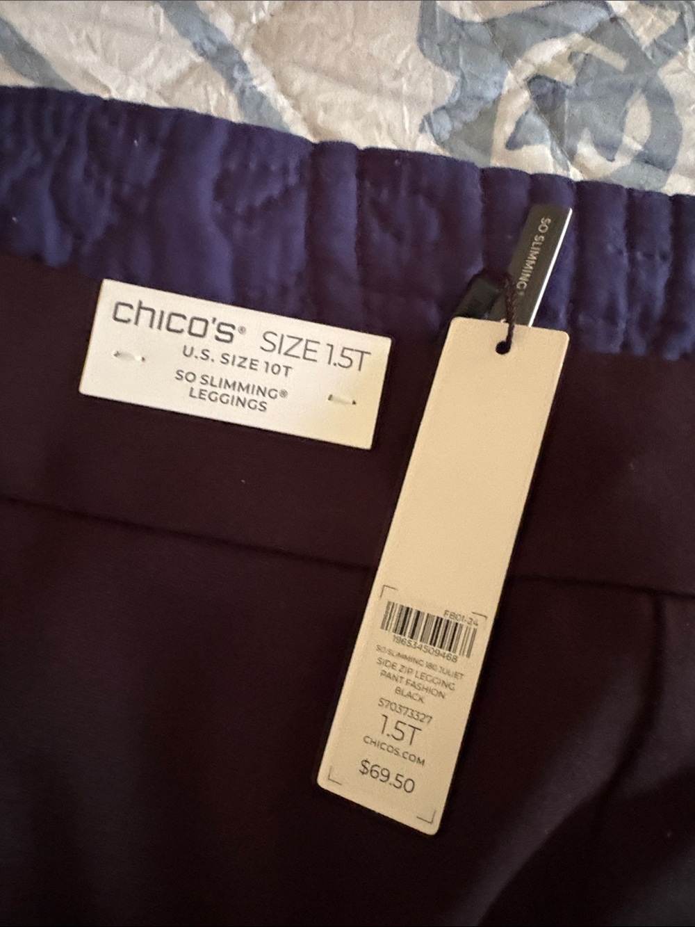 Chico's Black So Slimming Leggings - Size 1.5T Tall - Picture 6 of 6